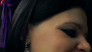 Gothic Facesitting Domination - Black-haired Domme Rides Her Slave's Face