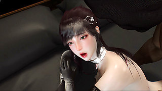 3D Big Boobs Slut Wearing Sexy Lingerie Got Fucked by BBC