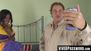 VividPassword.com - Big-assed ebony Monique Symone gets fucked by an older guy