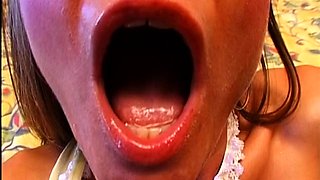 Sexy european in lingerie stockings ass fucked