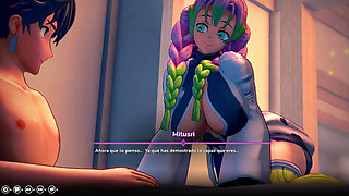 My Hentai Fantasy - Flirting With Beautiful Mitsuri Kanroji From Demon Slayer: Kimetsu no Yaiba To Fuck Her