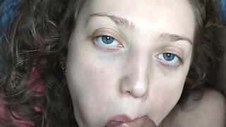 Amateur fuck with a cute Russian babe who gets all her face covered with cum