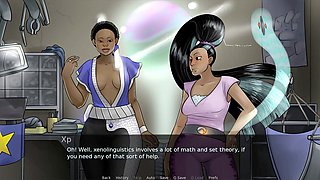 The lone guy in a squad of eager women surrounded by big boobs and public fun