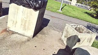 Wife takes off pants in public park, walks in panties on street
