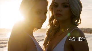 Impressive Ashby and Bella's small tits scene