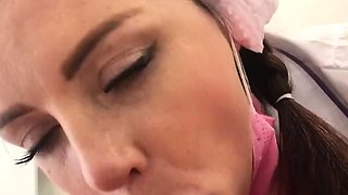 Sexy Nurse Blows Patient in Exam Room