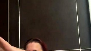 Relaxing in the bathroom after a hard day