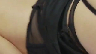 She sucks his ass while Cindy masturbates on the armchair