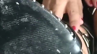 Nylon Feet Jerk off Instructions Cum on My Feet Now!