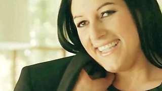 Busty Brunette Simone in Black Lingerie