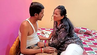 Lady landlord when came to take rent, and did not get the rent then lady want hardcore sex wtih big penis boy