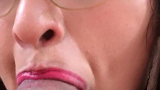 Nerdy Tutor Sucks Student's Cock