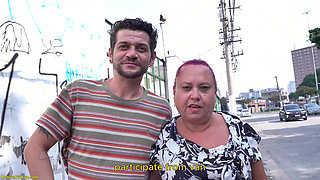 BBW Mature First Threesome in a Moving Van