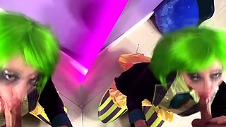 Amazing Ebony Babe giving POV Blowjob