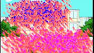 Blue haired japanese anime teen