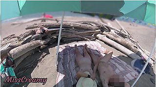 2 Exhibitionist Wife Outdoor Amateur Milf Handjob Big Cock On Nudity Beach Public In Front Voyeurs