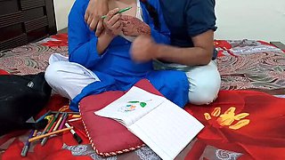 Desi Stepbrother Fucks Stepsister in School Uniform After Hot Drawing Session