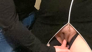 OMG! Penetrated Under Dress In The Subway! Fingers Stranger Under Dress