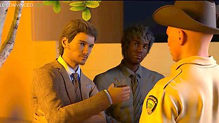 Threesome 3D animation with Misskitty2k in an aquarium setting