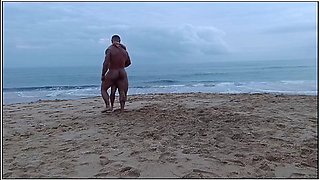 Lovers Dance & Kiss On Beach Hot Summer Passion