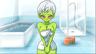 Dragon Ball Lost Chapter - The Beautiful Cheelai Playing with Broly's Cock