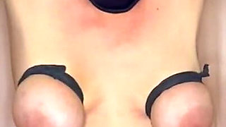 Tightly Bandaged Breasts & Arms Suspended: She Screams While I Finger Her Hard