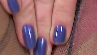 Big Boobed MILF Lily May Loves Dildo Fucking Her Mature Cunt in Black Tights