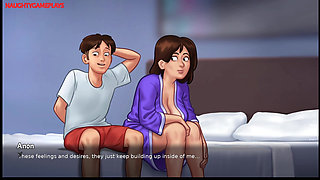 Summertime Saga Part 24 By DarkCookie - Pervert Loves Jerking Off To His MILF Landlady's Panties She Caught Him