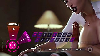 3d animation of a lustful milf with giant tits sucking cock