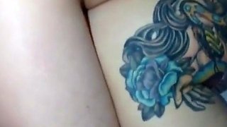 Tattooed Amateur Chick Rides Anal