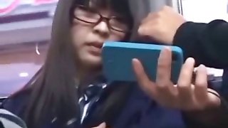 schoolgirl seduced and fucked by geek on bus