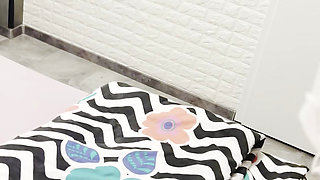 Hotwife Poses in a Bride Costume