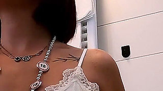 No Panties No Bra Hottest Redhead Real College Girl in the Bathroom Flashes Tight Pussy and Ass