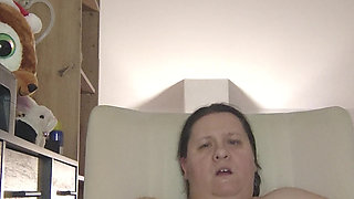 Blowjob with lots of saliva and dildosed pussy