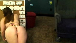 Chubby Brunette Big Boobs Dildo Masturbation