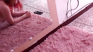 MY STEPSISTER LOVES TO MOAN AND FILM IN THE MIRROR