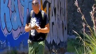 Wild Outdoor Anal Dildo Play with Horny Facesitting Slut