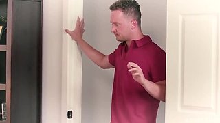 Kit Mercer Slutty MILF Caught Masturbating by Delivery Driver - Teasing Pussy & Blowjob