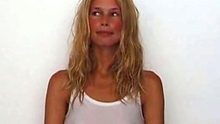 Claudia Schiffer's See-Through Shirt Exposes Her Nipples