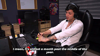 Curvy secretary asks her boss for a raise and gets more than that!