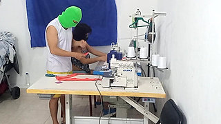 A Seamstress Has a Sensual Adventure with Her Co-worker