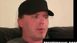 Pierced amateur thumbs his rump while milking enormous dinky