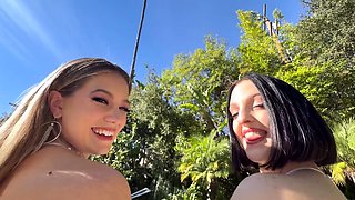 Anal obsessed beauties have fun sharing big black cock