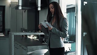 Nice-looking Amirah Adara and Clemence Audiard's lesbian sex slave trailer