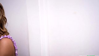 Young blonde teen live on webcam