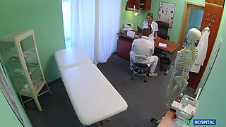 Naughty Blonde Nurse Gets Doctor's Attention And His Cum