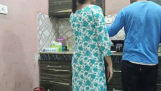 Beautiful Indian Step Mom Pussy and Ass Fucked Hard by Step Son While He Is in Kitchen to Seducing