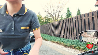 A Mcdonald's Employee Spilled Sprite on Me. as Punishment, She Had to Give Me a Blowjob and Swallow It in the Car.