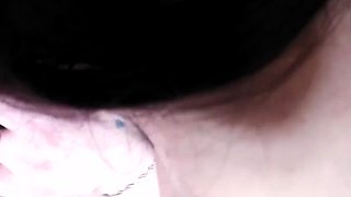 Small titted brunette teen fingering on the bed