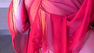 A Delicious Latina in Red Lingerie Shows You Her Tits